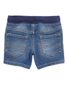 Baby Pull-On Denim Short - Blue Wash, image 2 of 5 slides