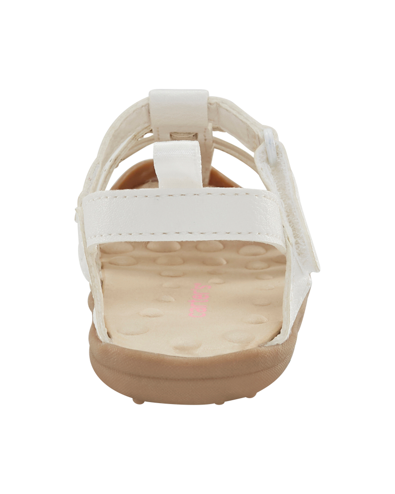 Every Step® First Walker Fisherman Sandals - White, image 3 of 7 slides