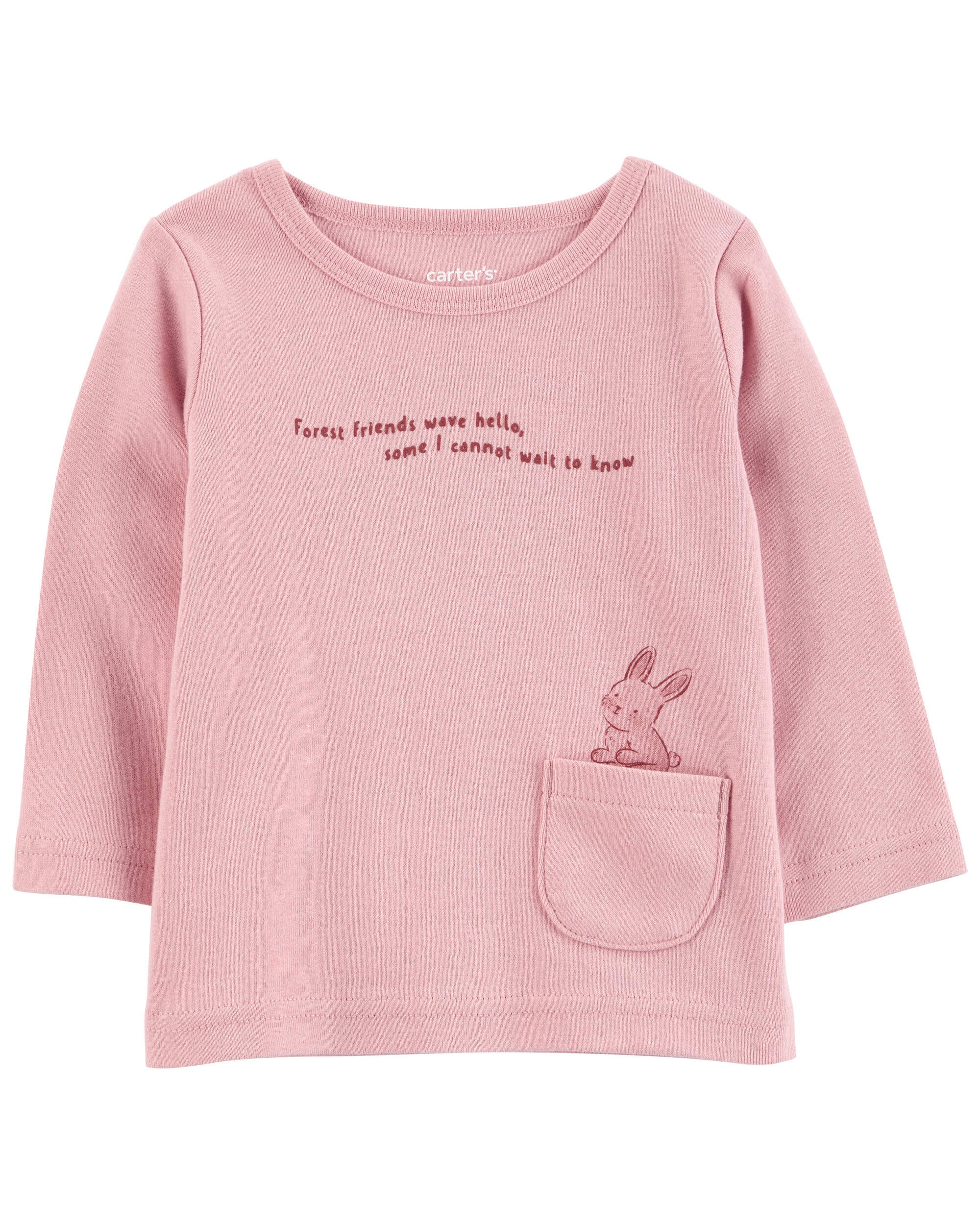 Carters pink bunny dress deals