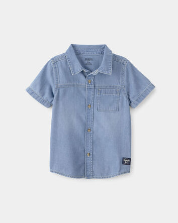 Tout-petit gar&ccedil;on - Chemise boutonn&eacute;e en denim - Bleu, 