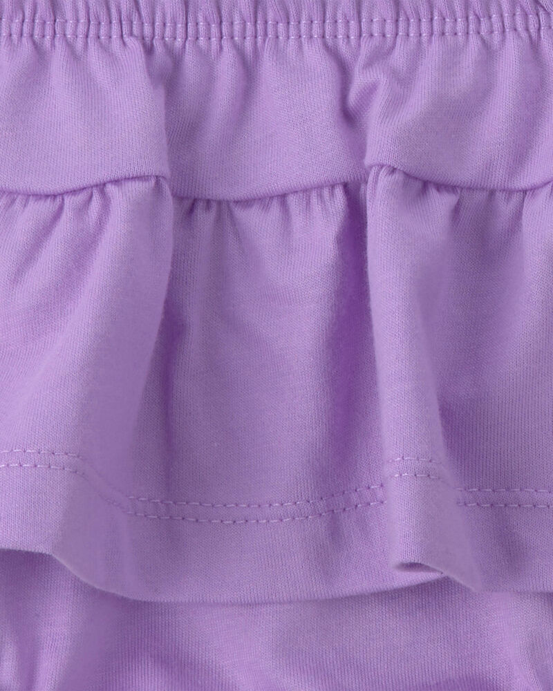 B&eacute;b&eacute; fille - Ensemble 2 pi&egrave;ces cache-couche et short - Mauve/Ivoire, image 3 sur 3 diapositives