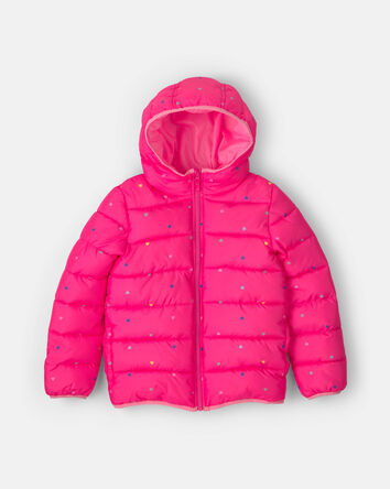 Girls Midweight Packable Puffer- Pink
, 