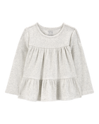 Baby Tiered Long-Sleeve Ribbed Top, image 1 of 3 slides