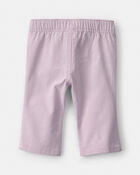 Baby Girl Straight-Leg Scalloped Pocket Pants - Purple, image 2 of 4 slides