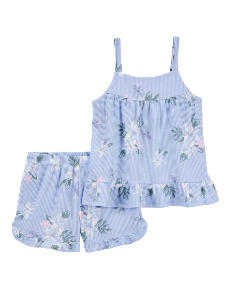 Kid 2-Piece Floral Loose Fit Pyjamas, image 1 of 3 slides