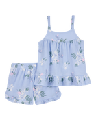 Kid 2-Piece Floral Loose Fit Pyjamas, image 1 of 3 slides
