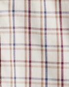 Baby Boy 2-Piece Plaid Shirt & Pant Set - Maroon/Ivory, image 3 of 5 slides