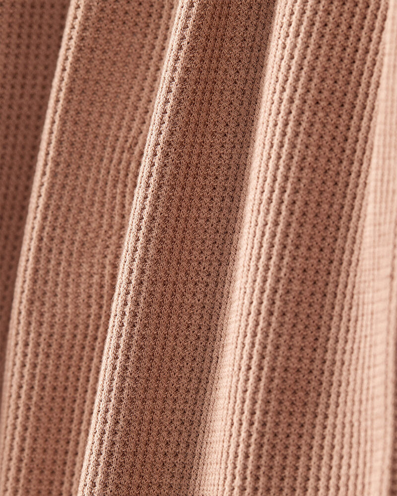 Baby PurelySoft 2-Way Zip 1-Piece pyjamas - Brown, image 3 of 6 slides