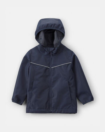 Toddler Boy Midweight Fleece Lined  Jacket- Navy, 