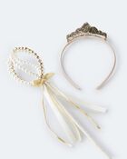 Toddler Girl 2-Pack Crown & Septer Set - Gold/Pearl, image 2 of 11 slides