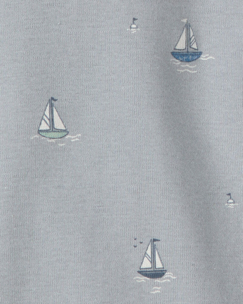 Baby 3-Pack Organic Cotton Bodysuits in Sail Away Print, image 5 of 6 slides