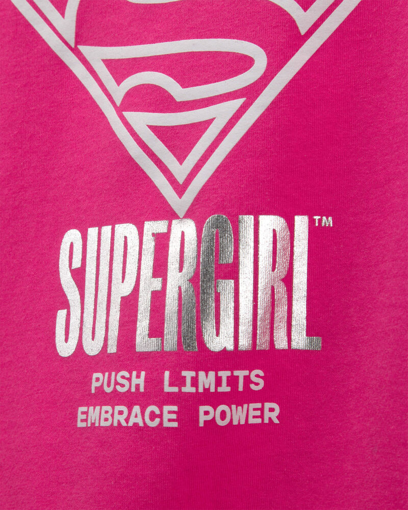 Filles - T-shirt &agrave; imprim&eacute; Supergirl - Rose, image 2 sur 3 diapositives