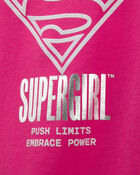 Filles - T-shirt &agrave; imprim&eacute; Supergirl - Rose, image 2 sur 3 diapositives