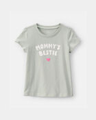 Tout-petit fille - T-shirt &agrave; imprim&eacute; &laquo;Mommy&rsquo;s Bestie&raquo; - Vert, image 1 sur 2 diapositives