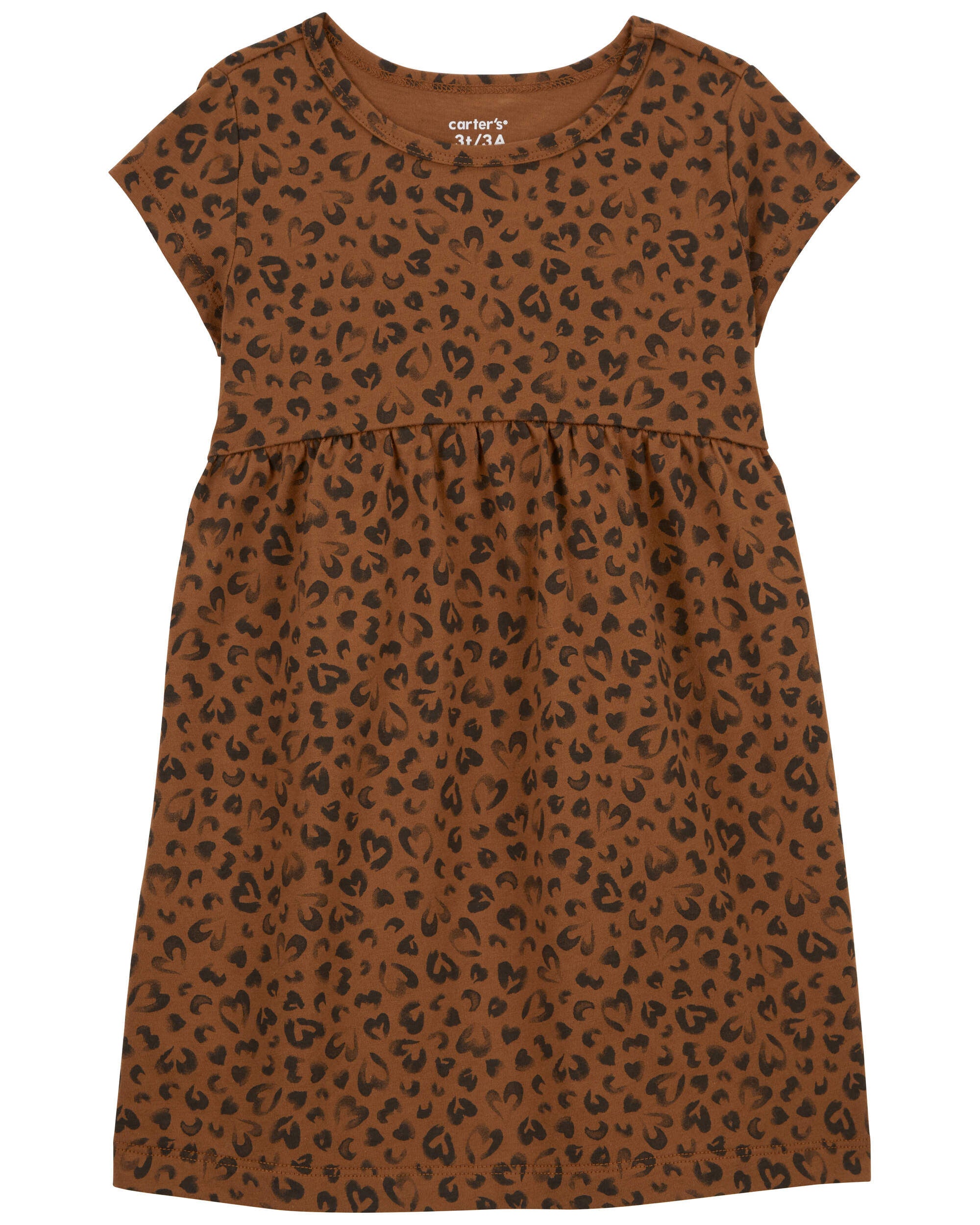 Toddler Girls Toddler Leopard Jersey Dress 3T Carter s