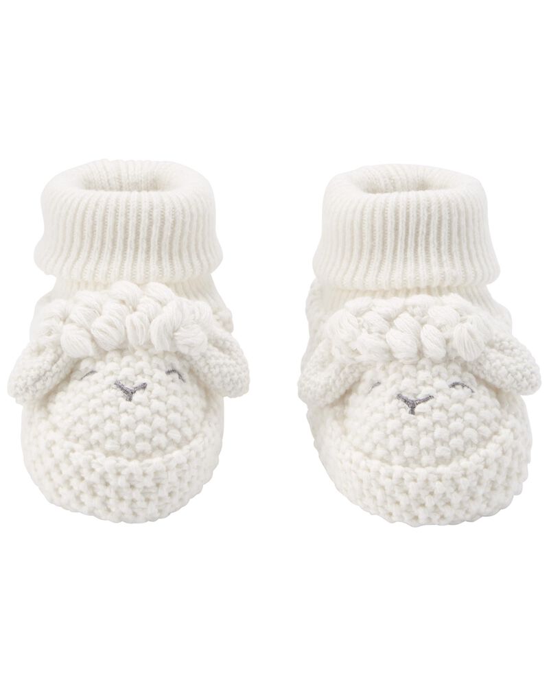 Lamb Crochet Booties, image 1 of 1 slides