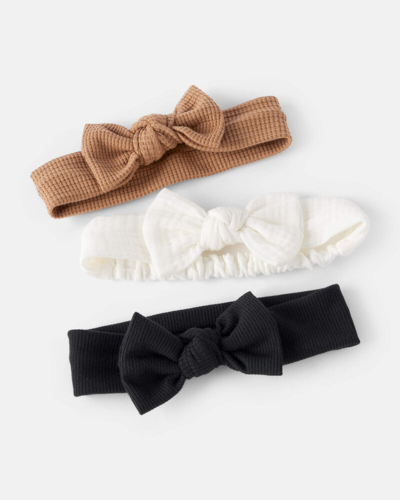 Baby Girl 3-Pack Bow Headwraps, image 1 of 1 slides