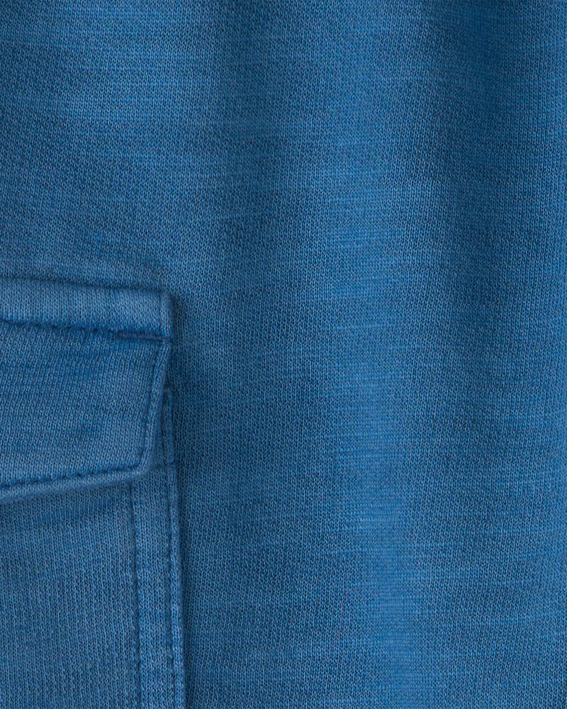 B&eacute;b&eacute; gar&ccedil;on - Pantalon de jogging avec poches cargo en jersey bouclette - Bleu, image 4 sur 4 diapositives