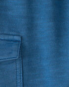 B&eacute;b&eacute; gar&ccedil;on - Pantalon de jogging avec poches cargo en jersey bouclette - Bleu, image 4 sur 4 diapositives