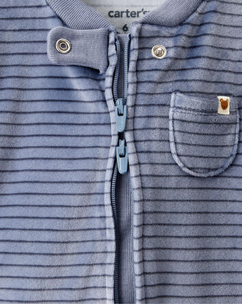 Baby Boy 2-Piece DreamPlush Long-Sleeve Snug Fit Sleeper - Blue, 