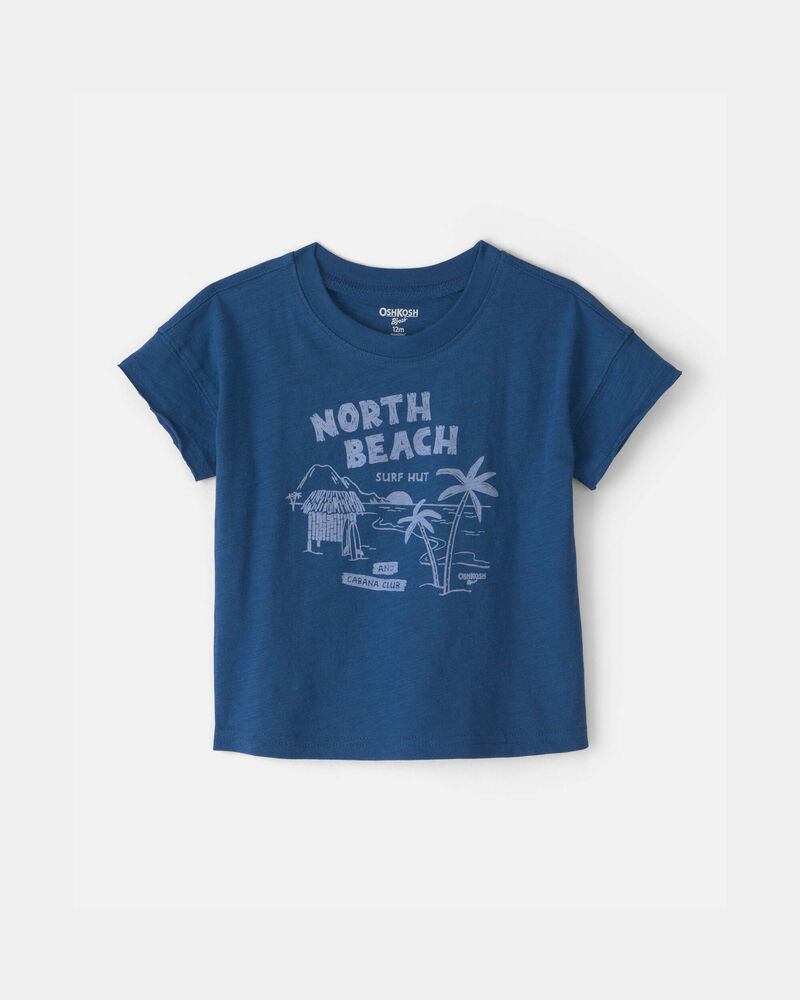 B&eacute;b&eacute; gar&ccedil;on - T-shirt &agrave; imprim&eacute; &laquo;North Beach&raquo; - Bleu marine, image 1 sur 2 diapositives
