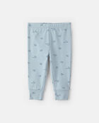 B&eacute;b&eacute; gar&ccedil;on - Ensemble 3 pi&egrave;ces cache-couches manches longues et pantalon &agrave; motif train &ndash; Bleu/Cr&egrave;me, image 2 sur 5 diapositives
