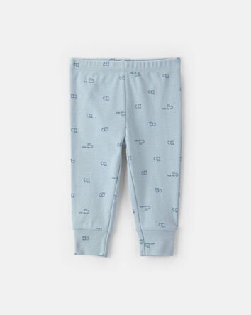 B&eacute;b&eacute; gar&ccedil;on - Ensemble 3 pi&egrave;ces cache-couches manches longues et pantalon &agrave; motif train &ndash; Bleu/Cr&egrave;me, 