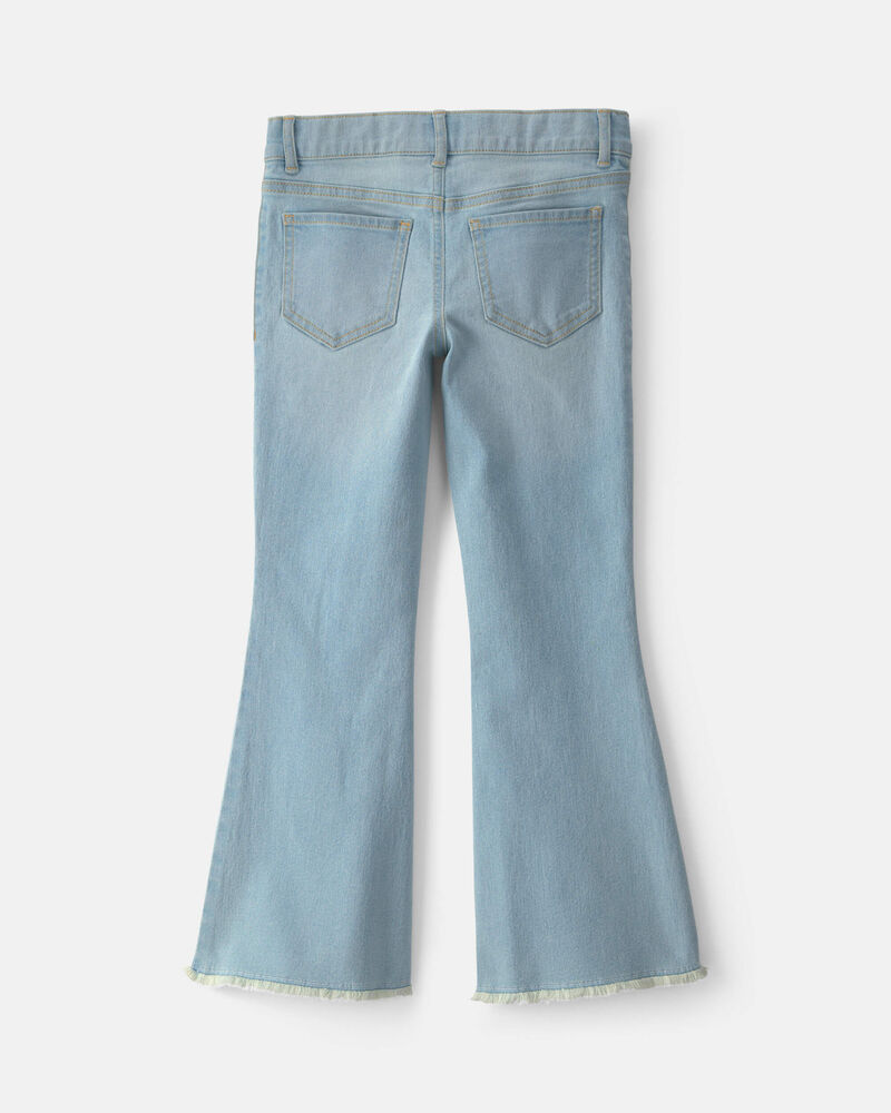 Girls Denim Flare Jeans - Light Wash, image 2 of 5 slides