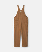 Adult Twill Overalls - Brown, image 2 of 4 slides