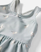 Baby Girl Recycled Seagull-Print Ruffle Swimsuit, image 3 of 4 slides