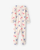 Toddler Girl 1-Piece Monster DreamPlush Snug Fit Footed Pyjama - Cream, image 5 of 8 slides