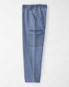 Kids Organic Cotton Denim Cargo Pants, image 3 of 6 slides