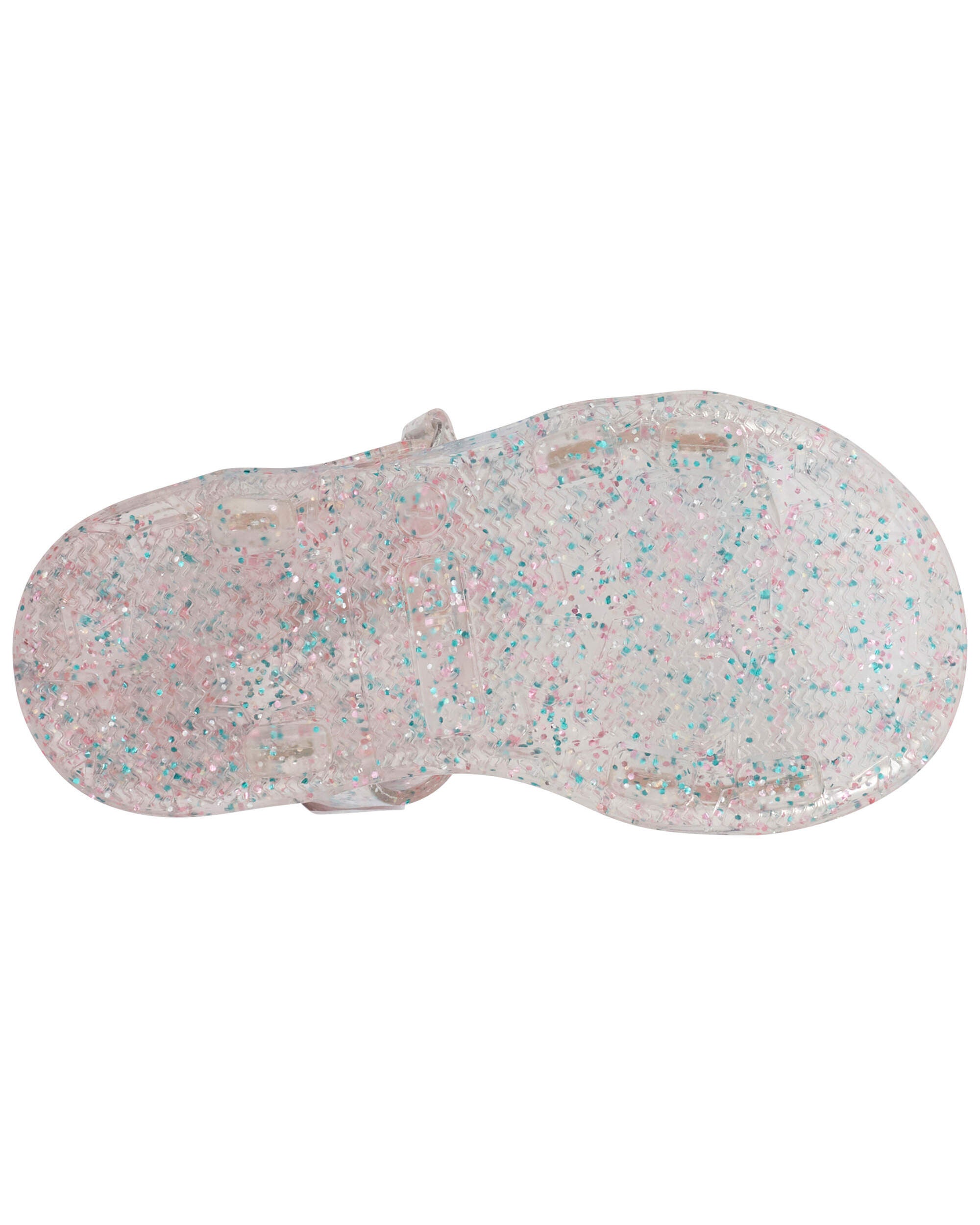Clear glitter jelly sandals hotsell