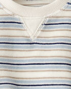 Baby 2-Piece Organic Cotton Velour Set in Stripes, image 4 of 5 slides