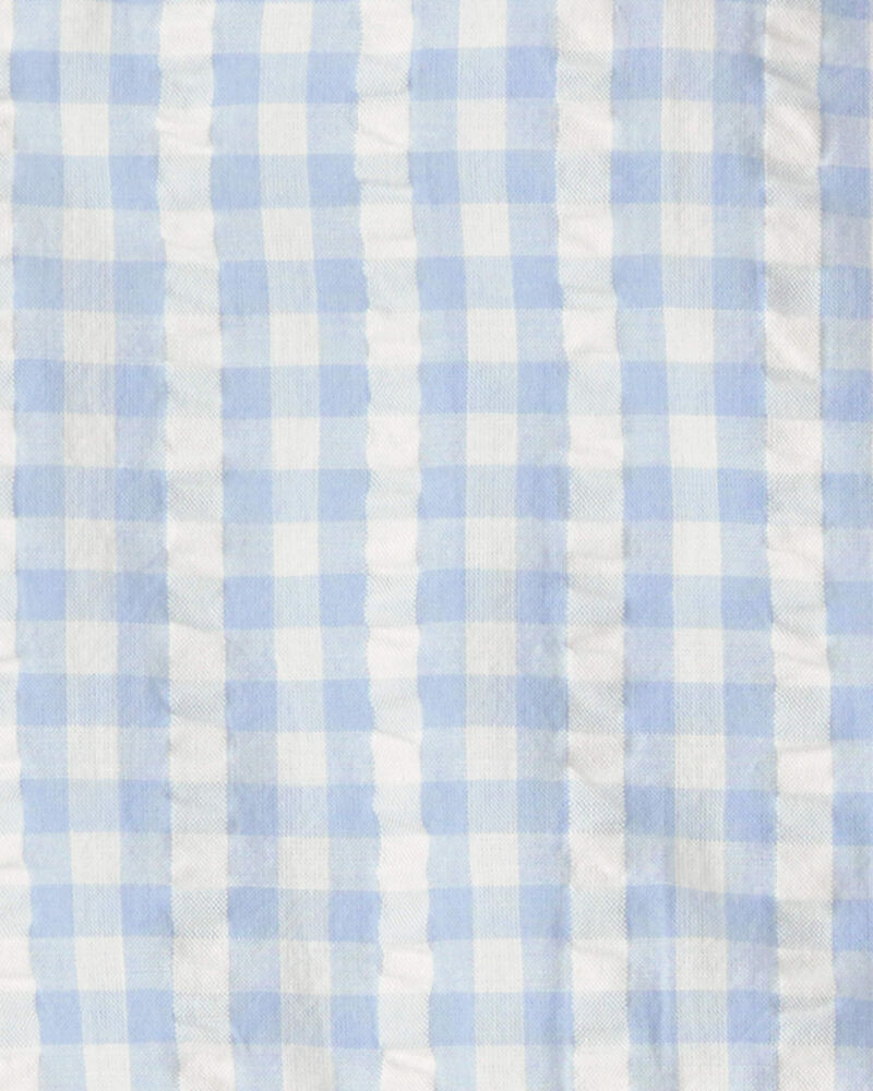 Girls Seersucker Dress Made with Organic Cotton, image 4 of 5 slides