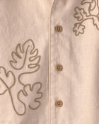 Baby Boy 2-Piece Toucan Embroidered Top & Short Set - Khaki, image 3 of 4 slides
