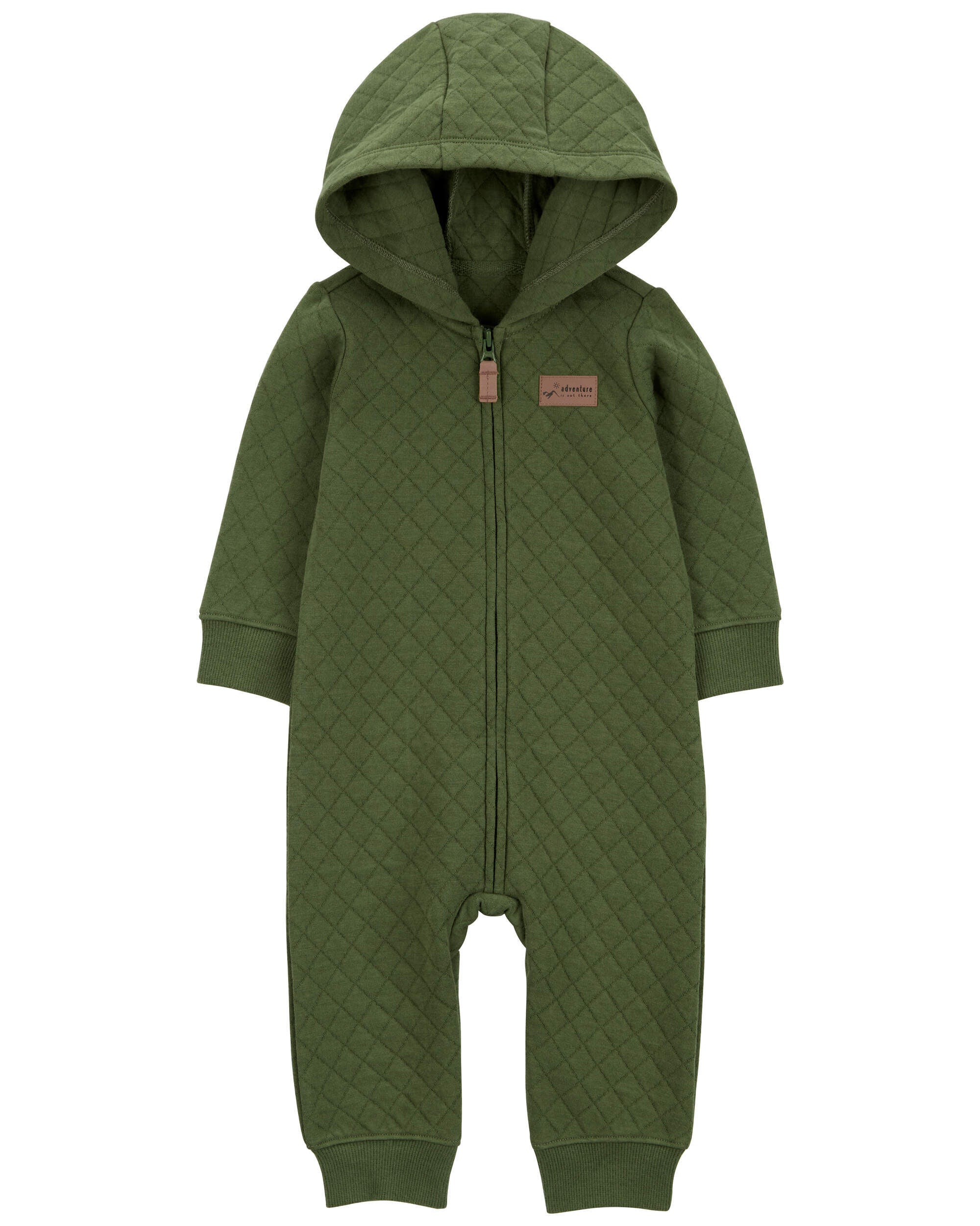 Green zip up jumpsuit cheap