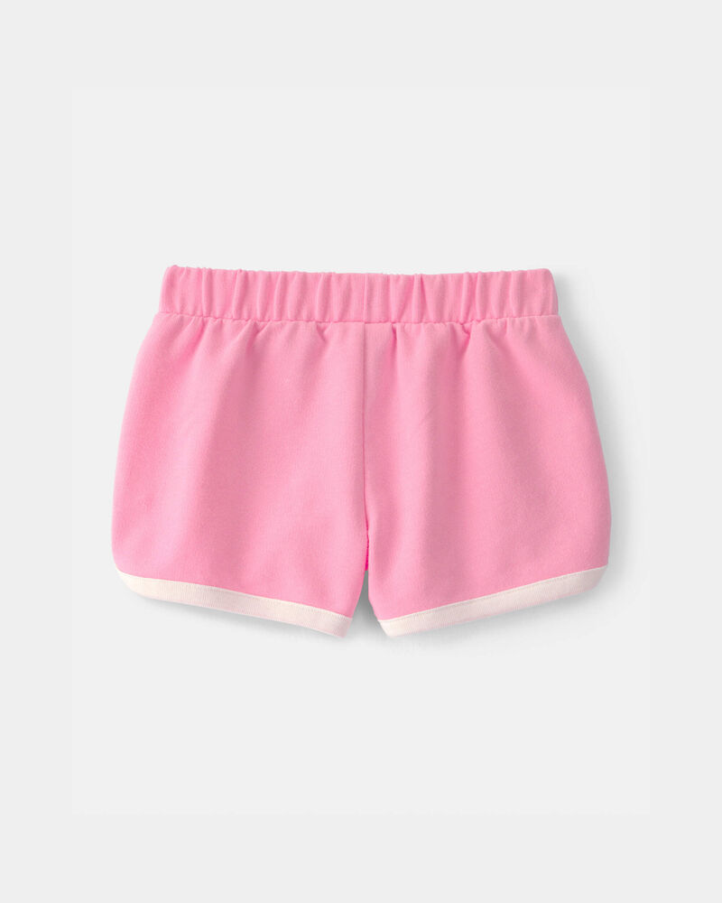 Toddler Girl French Terry Athletic Shorts - Pink, image 2 of 4 slides