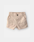 Baby Boy 2-Piece Solid Short-Sleeve Tee & Pant Set - Brown/White, image 2 of 6 slides