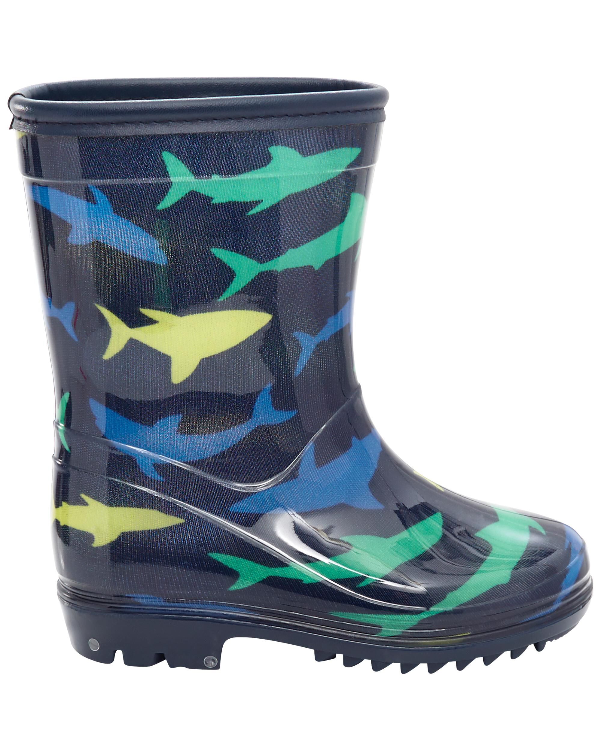 Toddler Boys Toddler Shark Print Rain Boots 11 Carter s