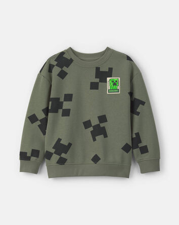 Boys Minecraft&reg; Pullover Sweatshirt - Green/Black, 