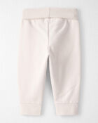 Baby Organic Cotton Knit Pants in Cream, image 2 of 5 slides