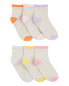 Girls 6-Pack Ankle Socks, image 1 of 2 slides