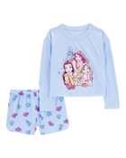 Enfant Pyjama 2 pièces décontracté imprimé de princesses Disney© - Bleu, image 1 sur 3 diapositives