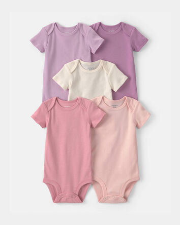 Baby Girl 5-Pack Multipack Bodysuits, 