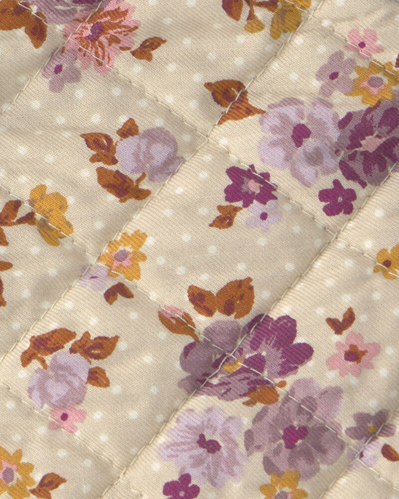 Baby Girl Floral Vest - Cream, image 2 of 3 slides