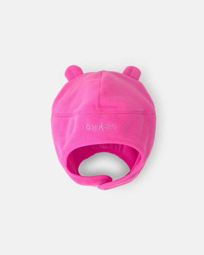 B&eacute;b&eacute; fille - Tuque en molleton avec mentonni&egrave;re - Rose, image 1 sur 2 diapositives
