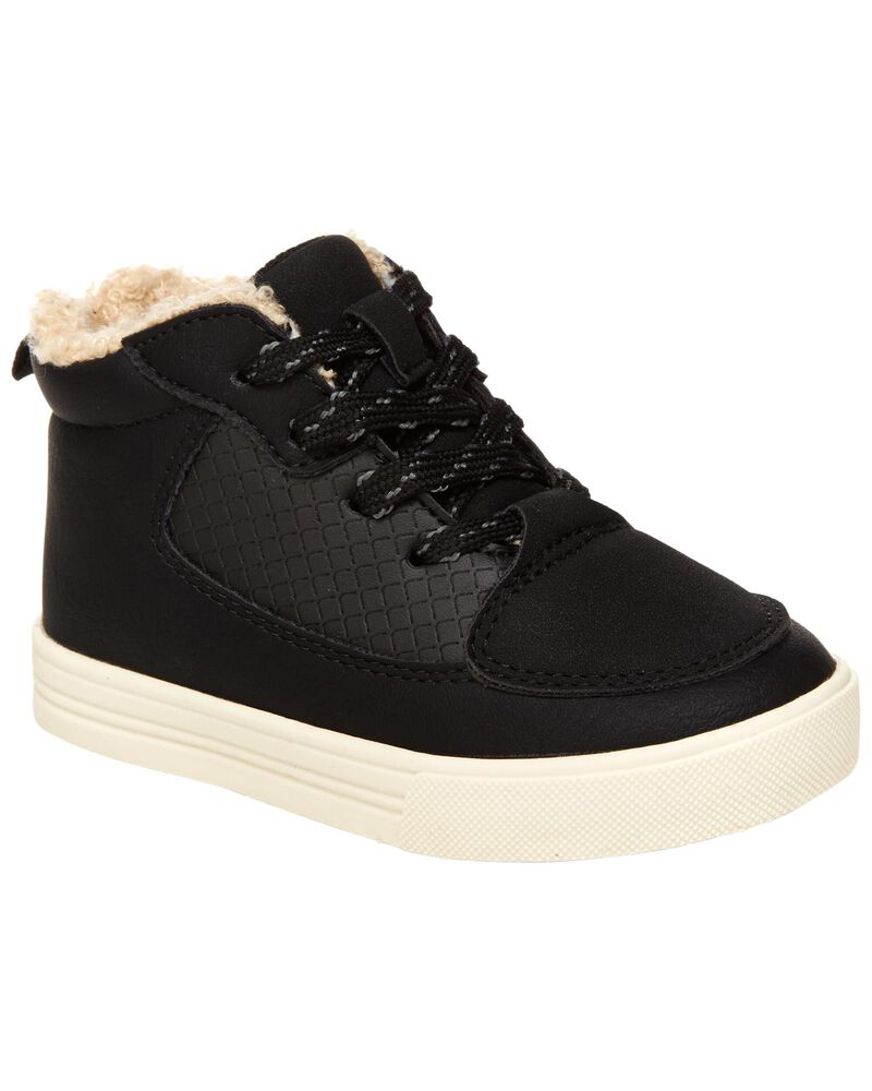 Toddler Sherpa Detail Lace-Up Sneakers, image 1 of 3 slides