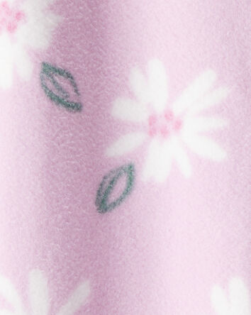 Baby Girl Floral Print Loose Fit Long-Sleeve Sleeper- Pink, 