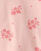 Baby Girl Floral Cotton Ruffle Long-Sleeve Top - Pink, image 2 of 3 slides